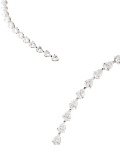 Necklace 14K 30.50ctw Lab-Grown Pear Diamond Open Collar Necklace