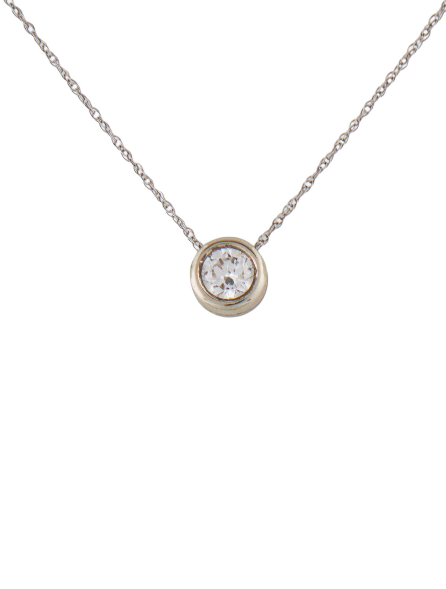 Necklace 14K Lab-Grown Diamond Solitaire Pendant