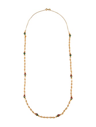 Necklace 20K Enamel Bead Necklace