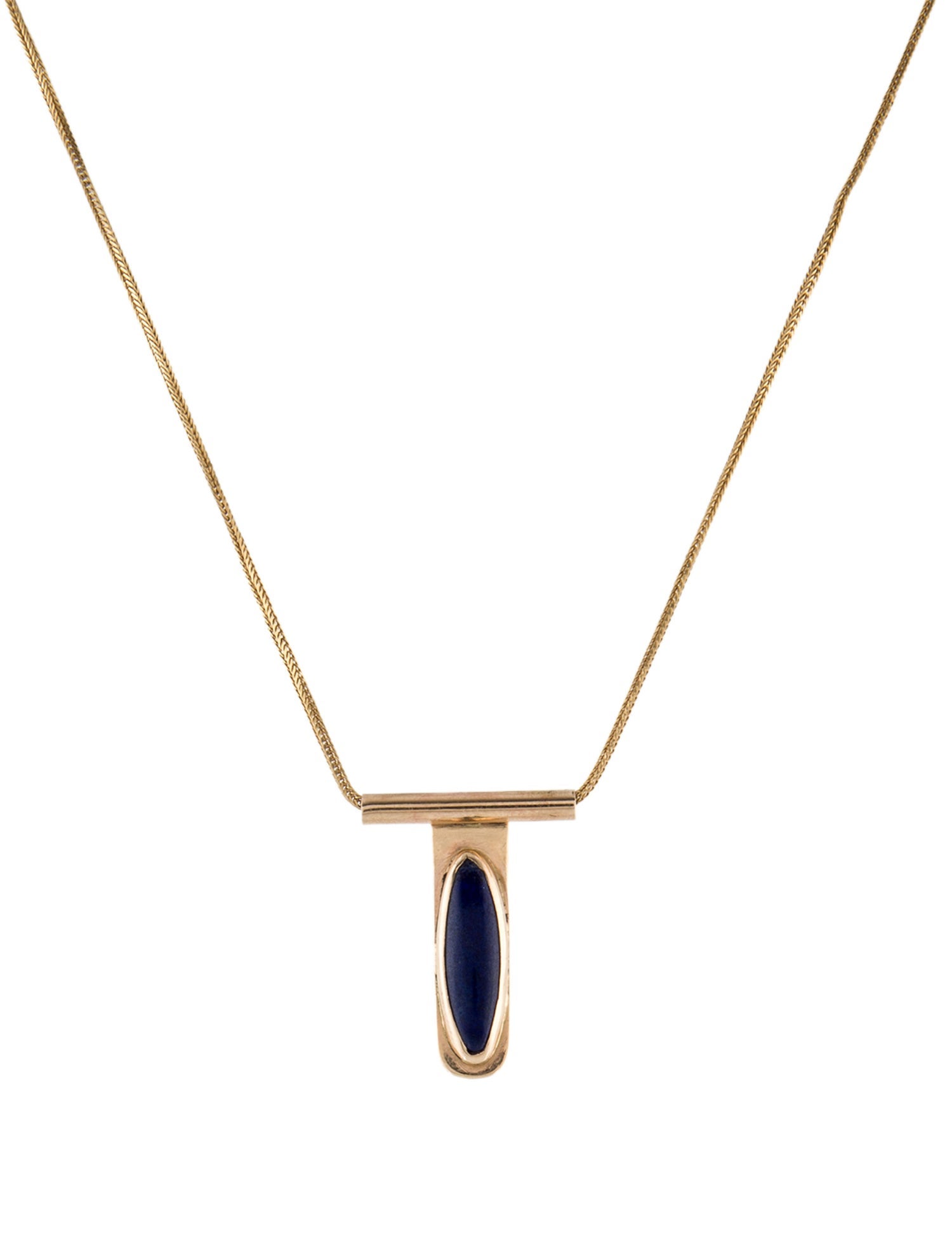 Necklace 14K Lapis Lazuli Pendant