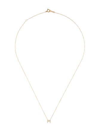 Necklace 18K Diamond Initial 'M' Pendant Necklace