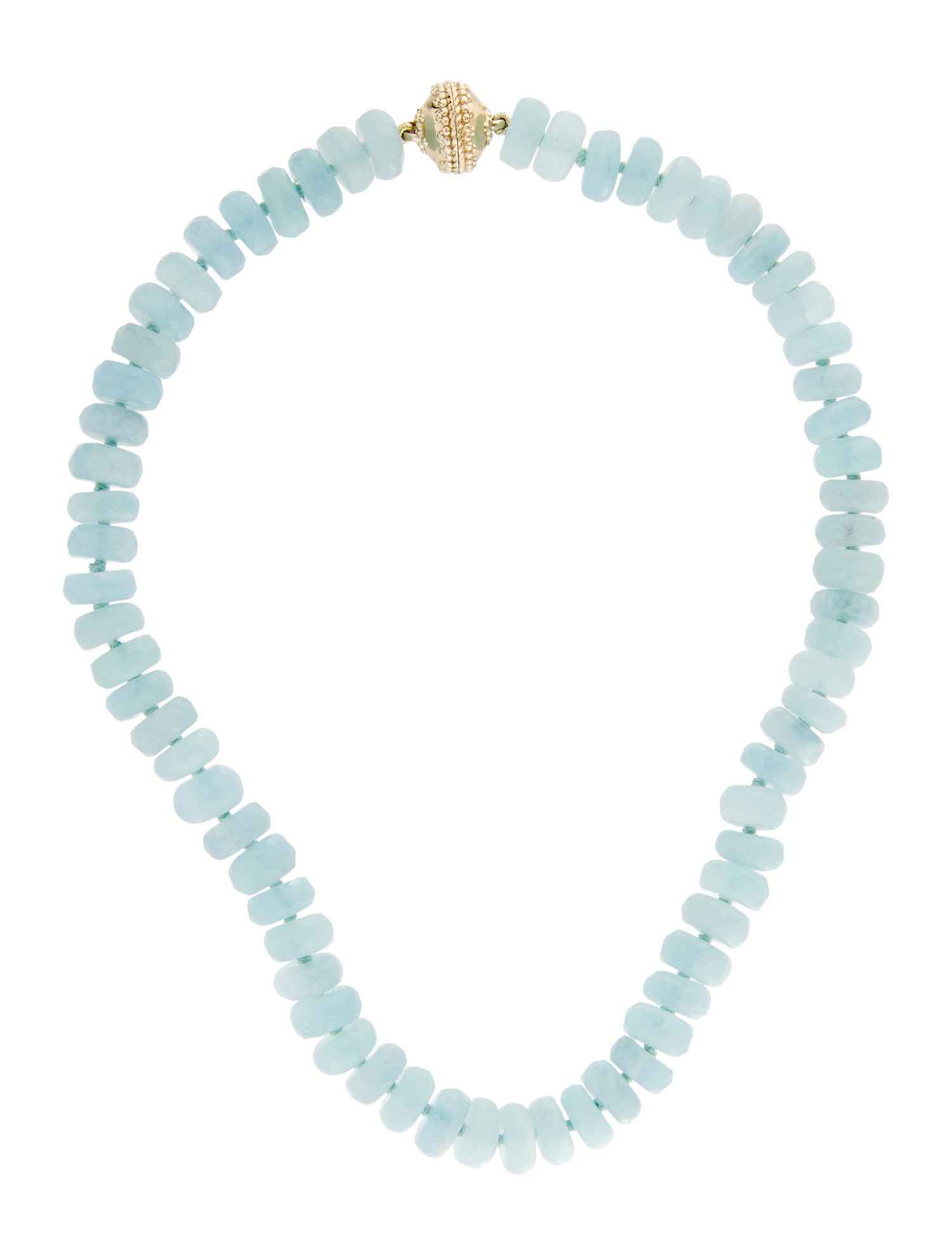 Necklace Aquamarine Beaded Collar Necklace