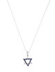 Necklace 18K Sapphire & Diamond Star of David Pendant Necklace