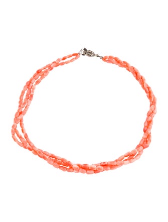Necklace Coral Multi-Strand Necklace