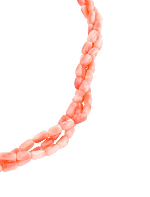 Necklace Coral Multi-Strand Necklace