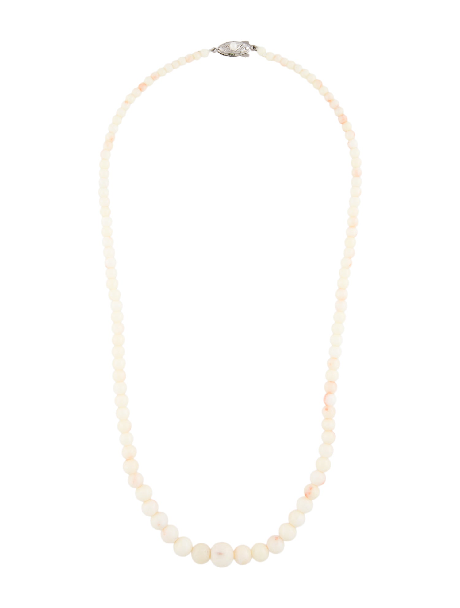 Necklace Coral Graduated Bead Necklace