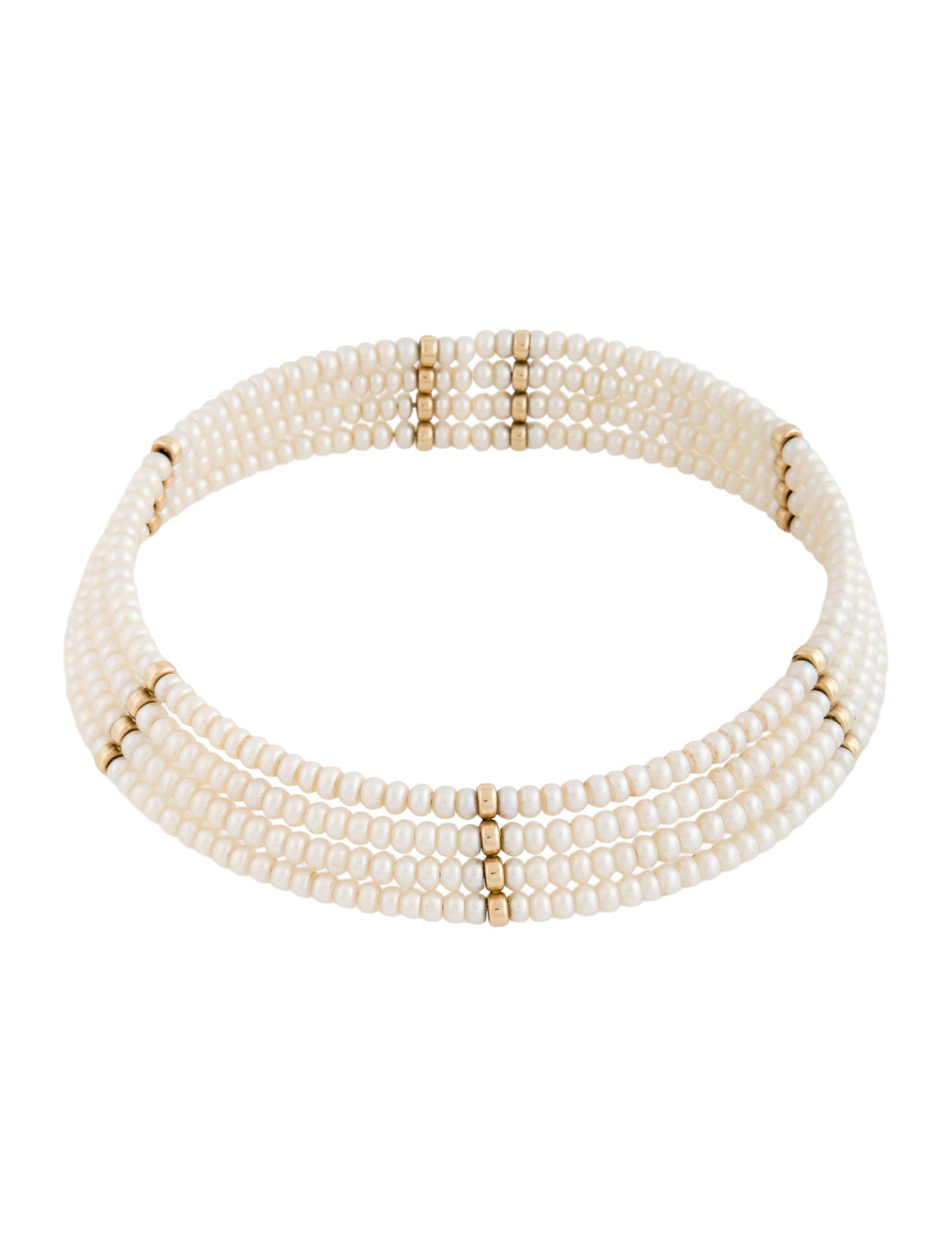 Necklace 14K Four Row Collar