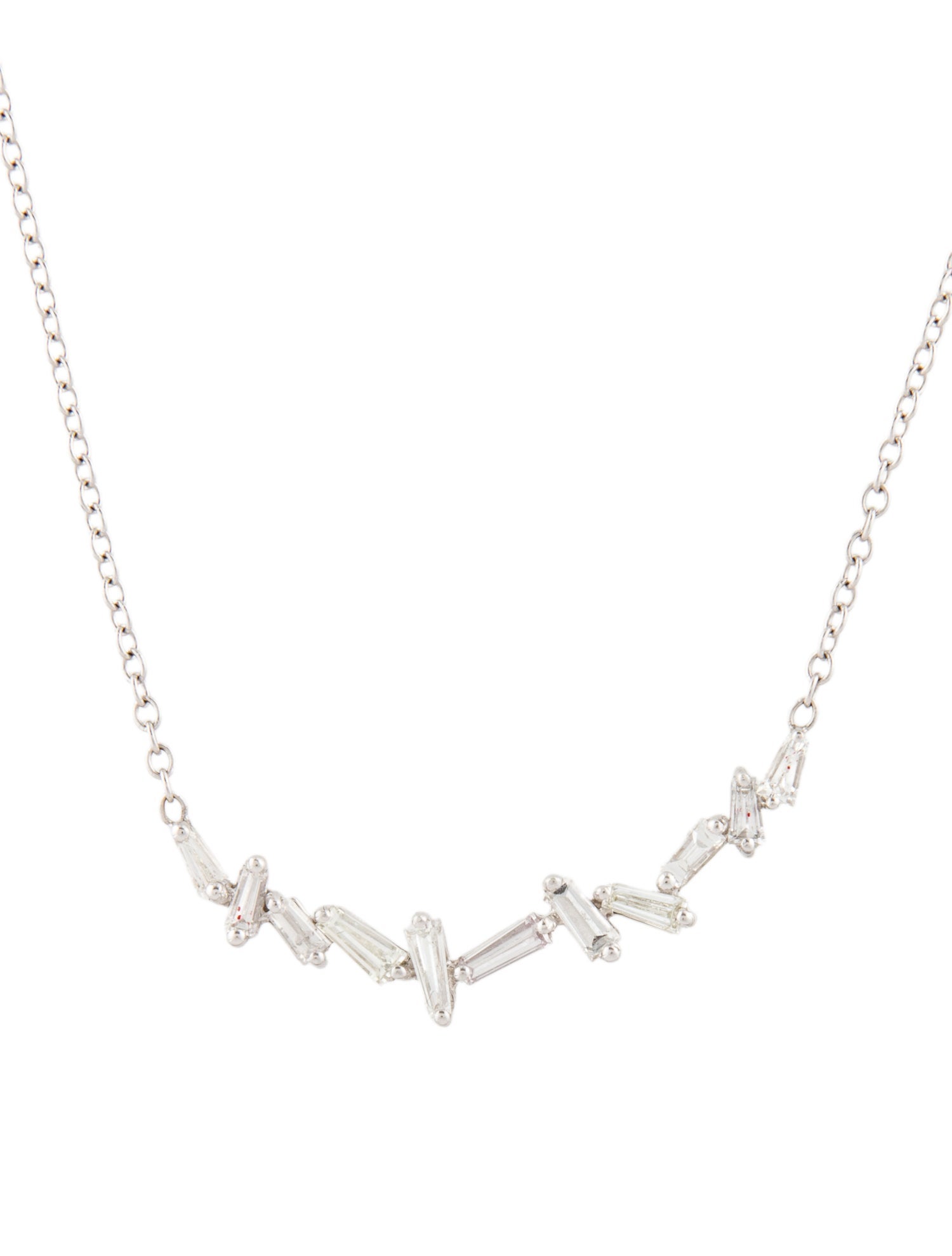 Necklace 18K Diamond Cluster Pendant Necklace