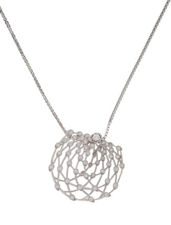 Necklace Diamond Mesh Pendant Necklace