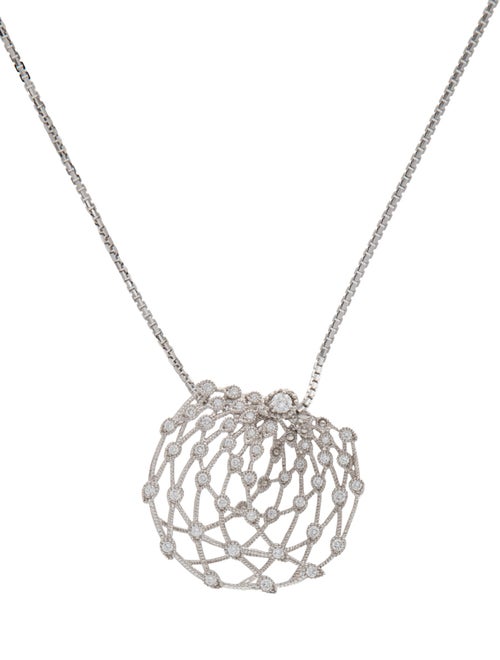 Necklace Diamond Mesh Pendant Necklace