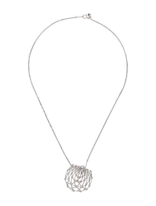 Necklace Diamond Mesh Pendant Necklace