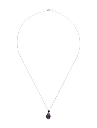 Necklace 14K Pearl & Diamond Pendant Necklace