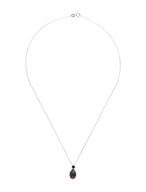 Necklace 14K Pearl & Diamond Pendant Necklace