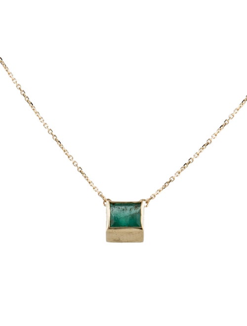 Necklace 14K Emerald Pendant Necklace