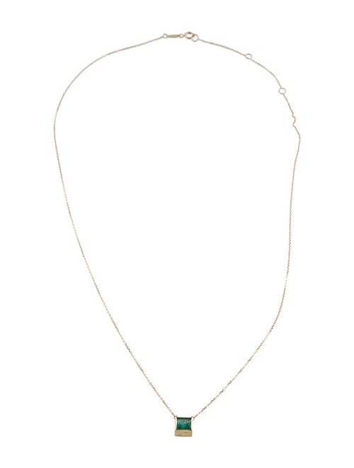 Necklace 14K Emerald Pendant Necklace