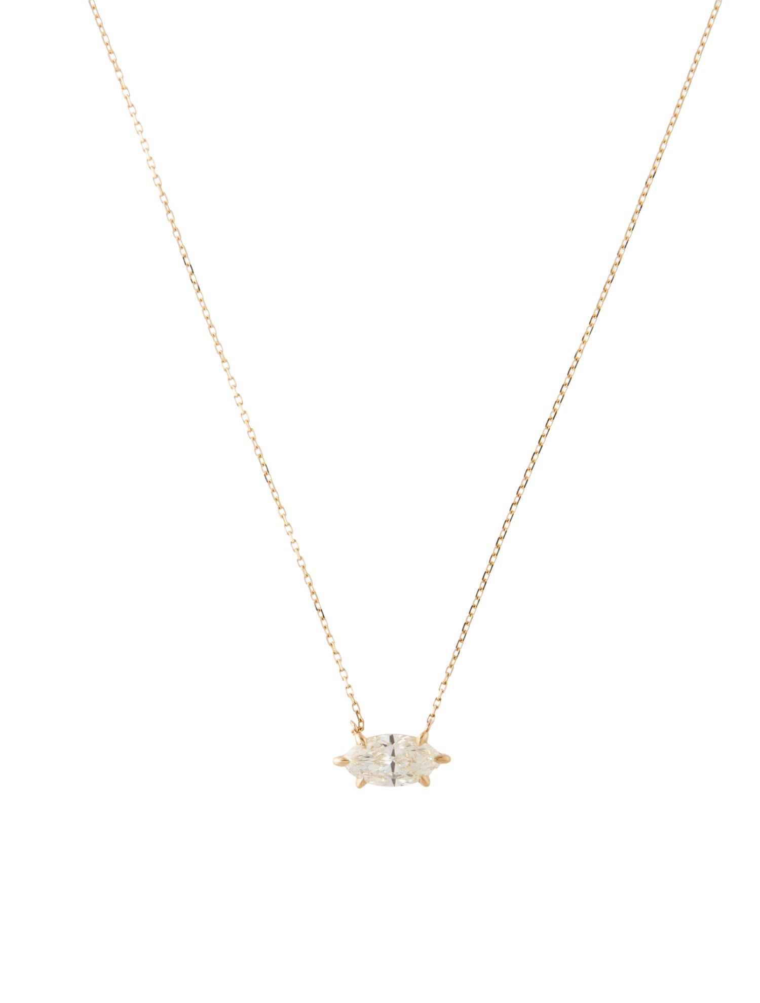 Necklace 14K 1.05ctw Diamond Solitaire Pendant necklace