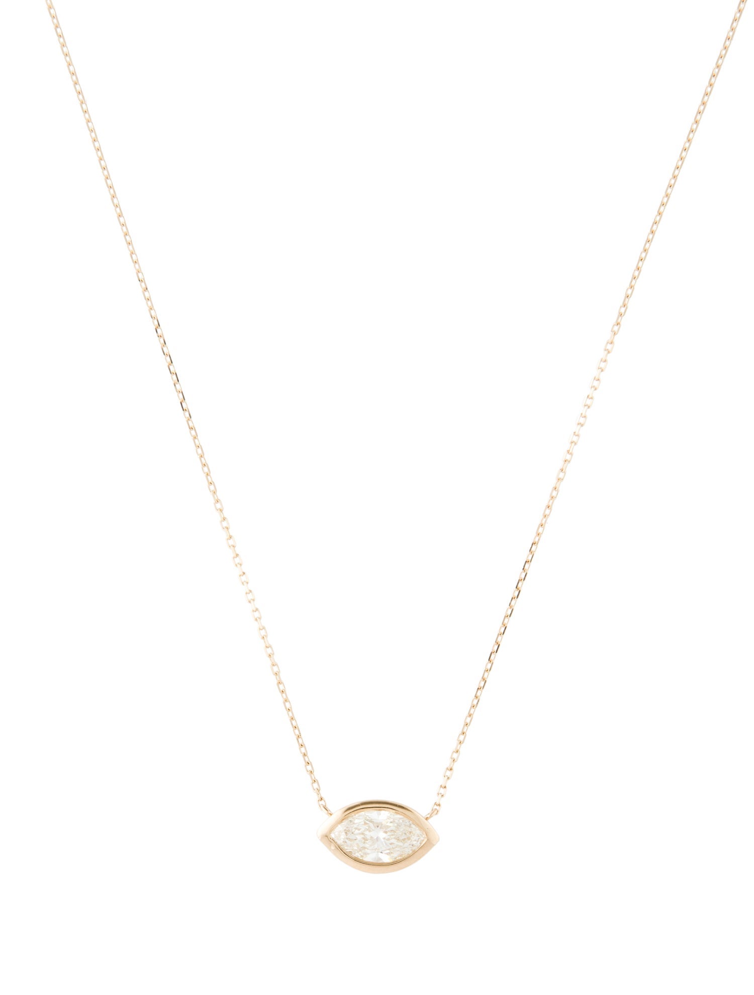 Necklace 14K 1.05ct Diamond Pendant Necklace