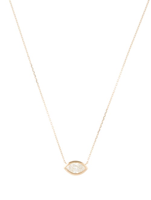 Necklace 14K 1.05ct Diamond Pendant Necklace