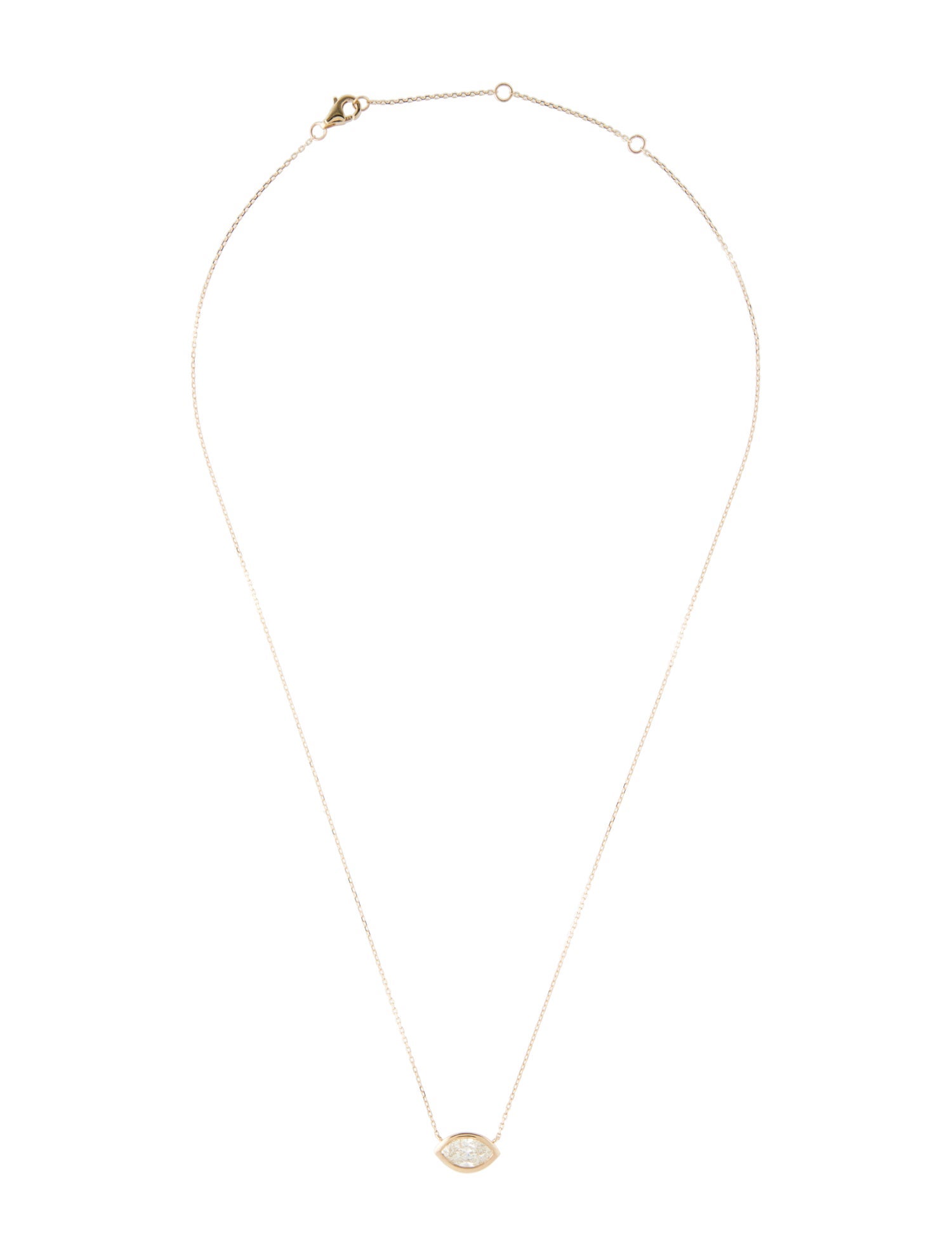 Necklace 14K 1.05ct Diamond Pendant Necklace