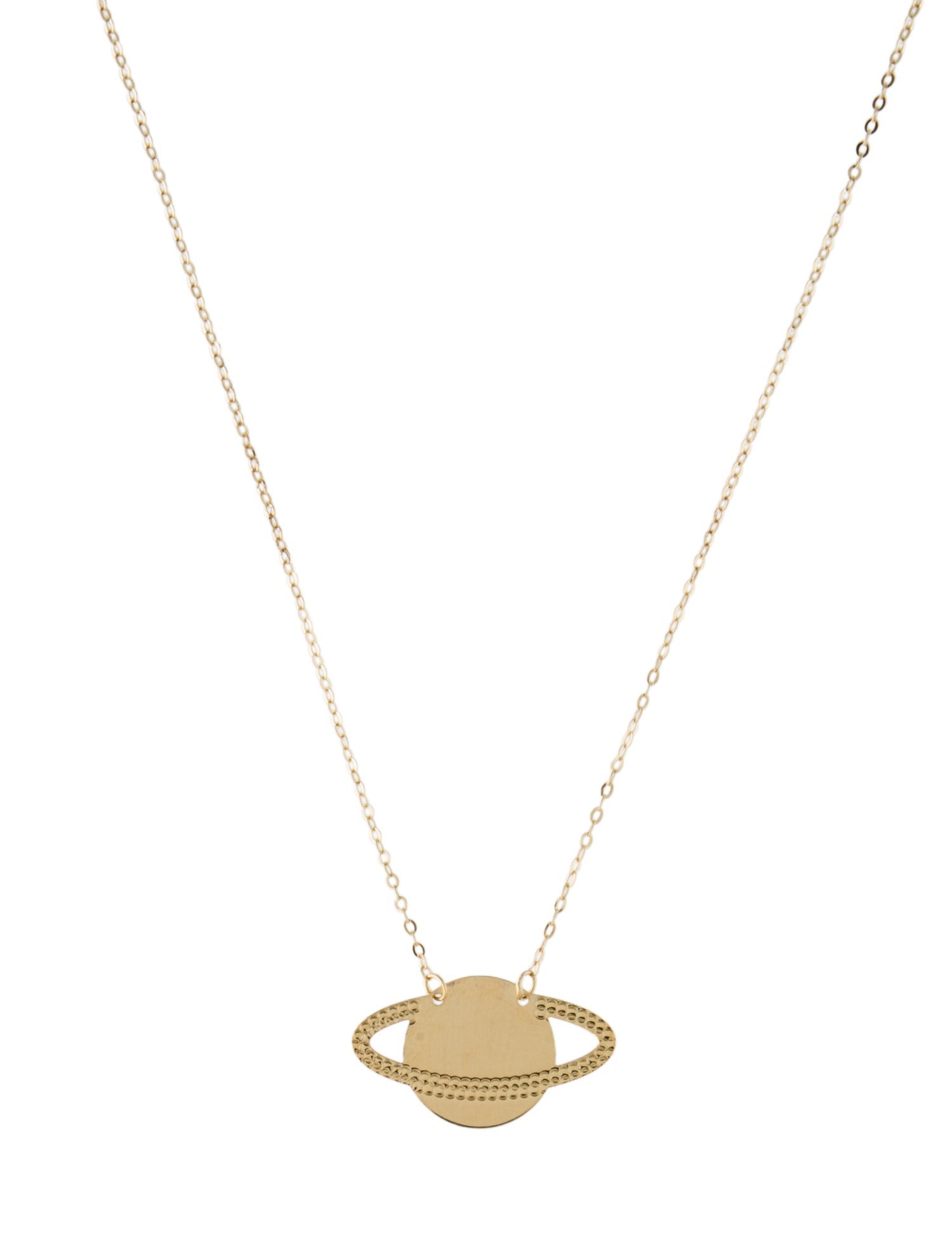 Necklace 14K Saturn Pendant