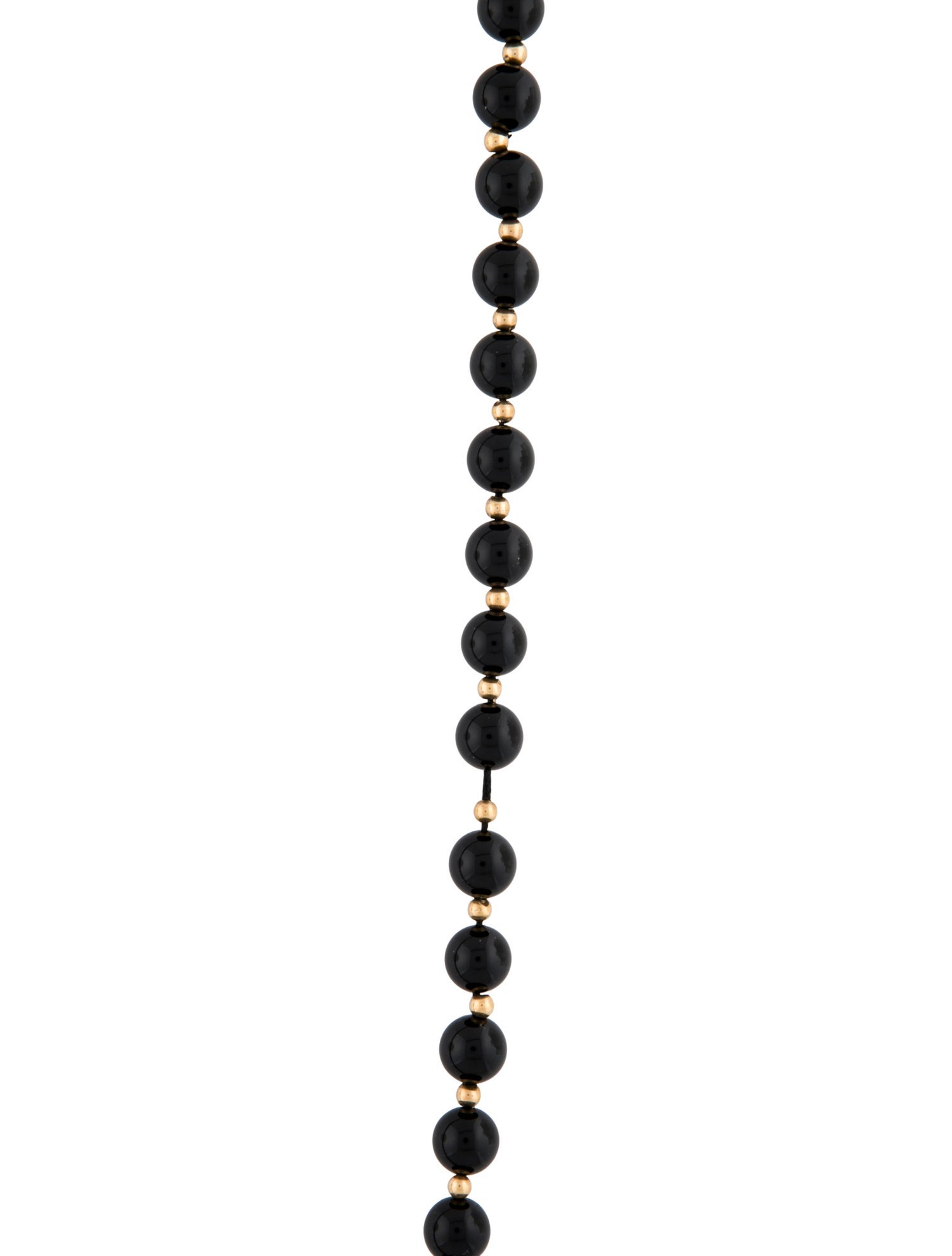 Necklace 14K Onyx Bead Necklace