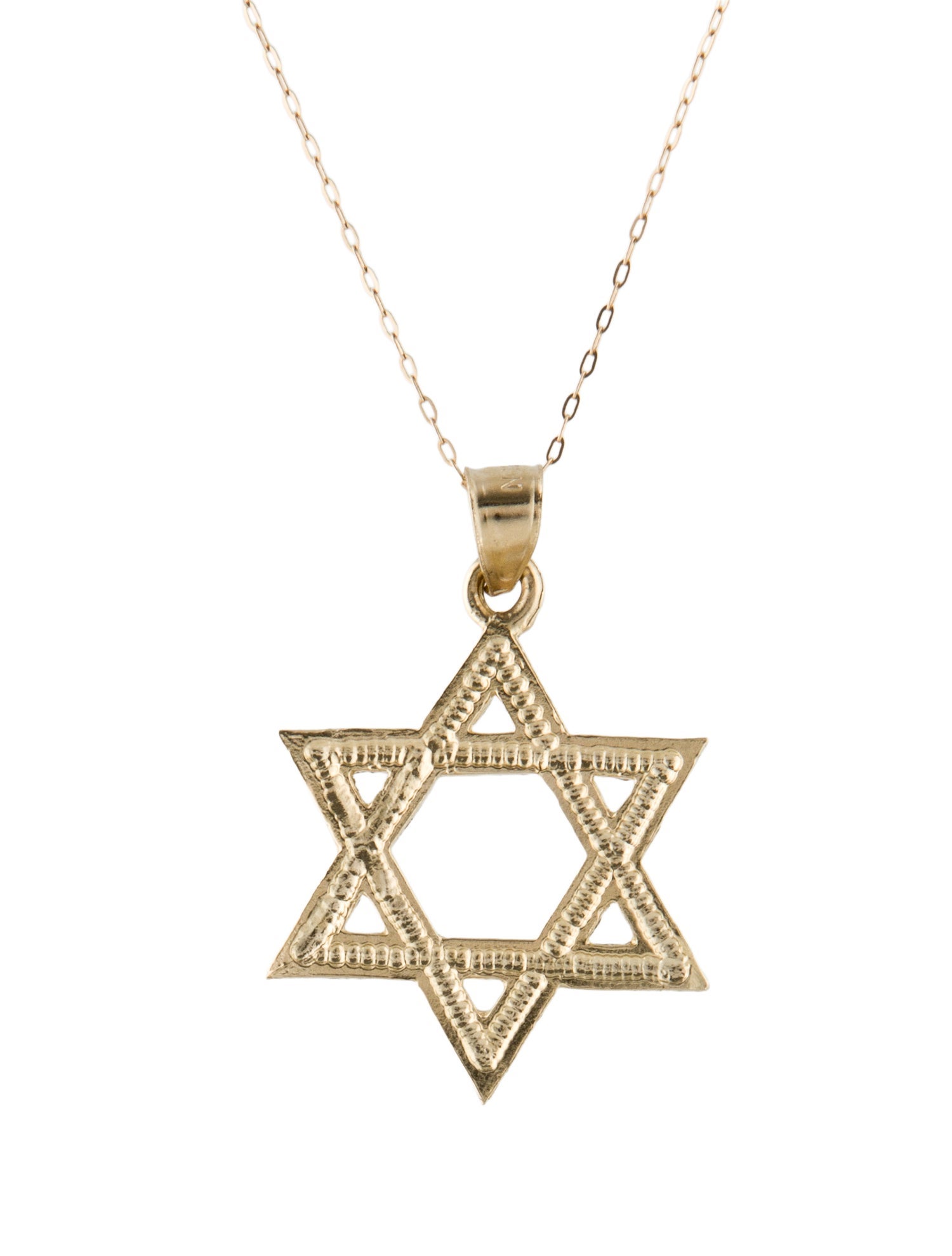 Necklace 14K Star of David Pendant Necklace