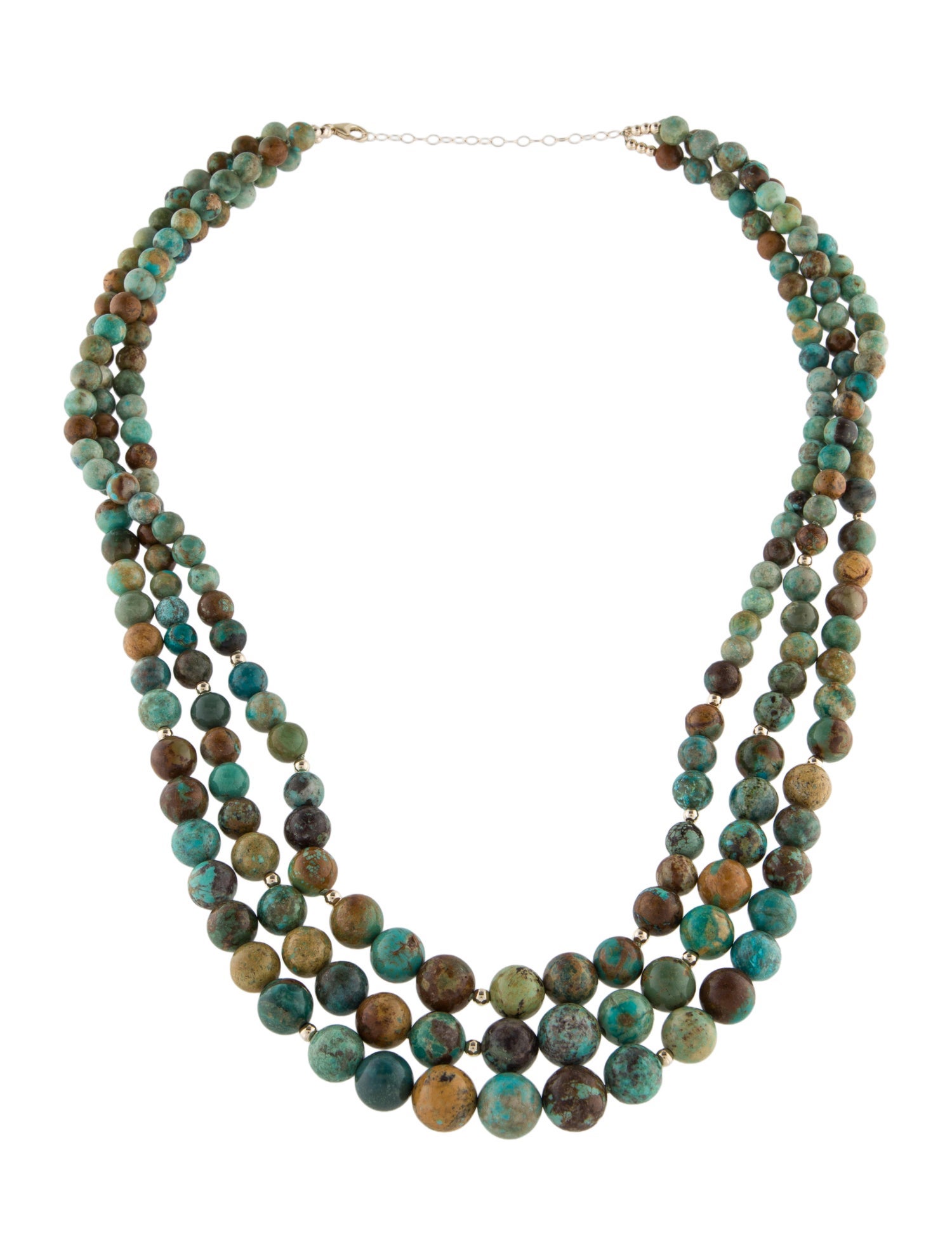 Necklace 14K Turquoise Multistrand Necklace