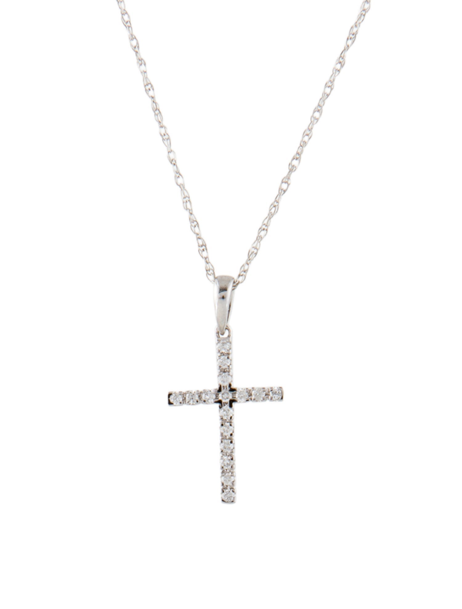 Necklace 14K Diamond Cross Pendant Necklace