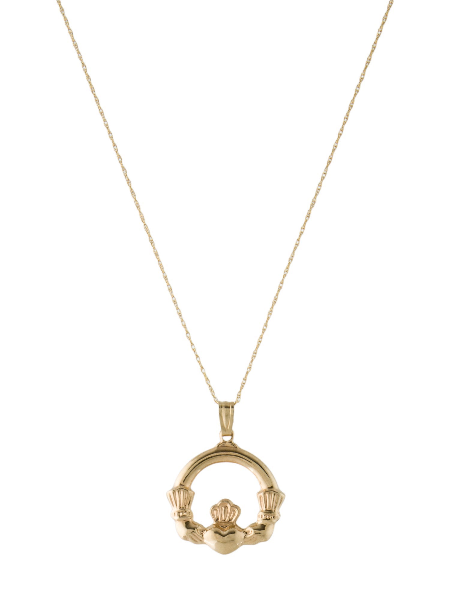 Necklace 14K Claddagh Pendant