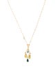 Necklace 14K Sapphire Drop Pendant Necklace