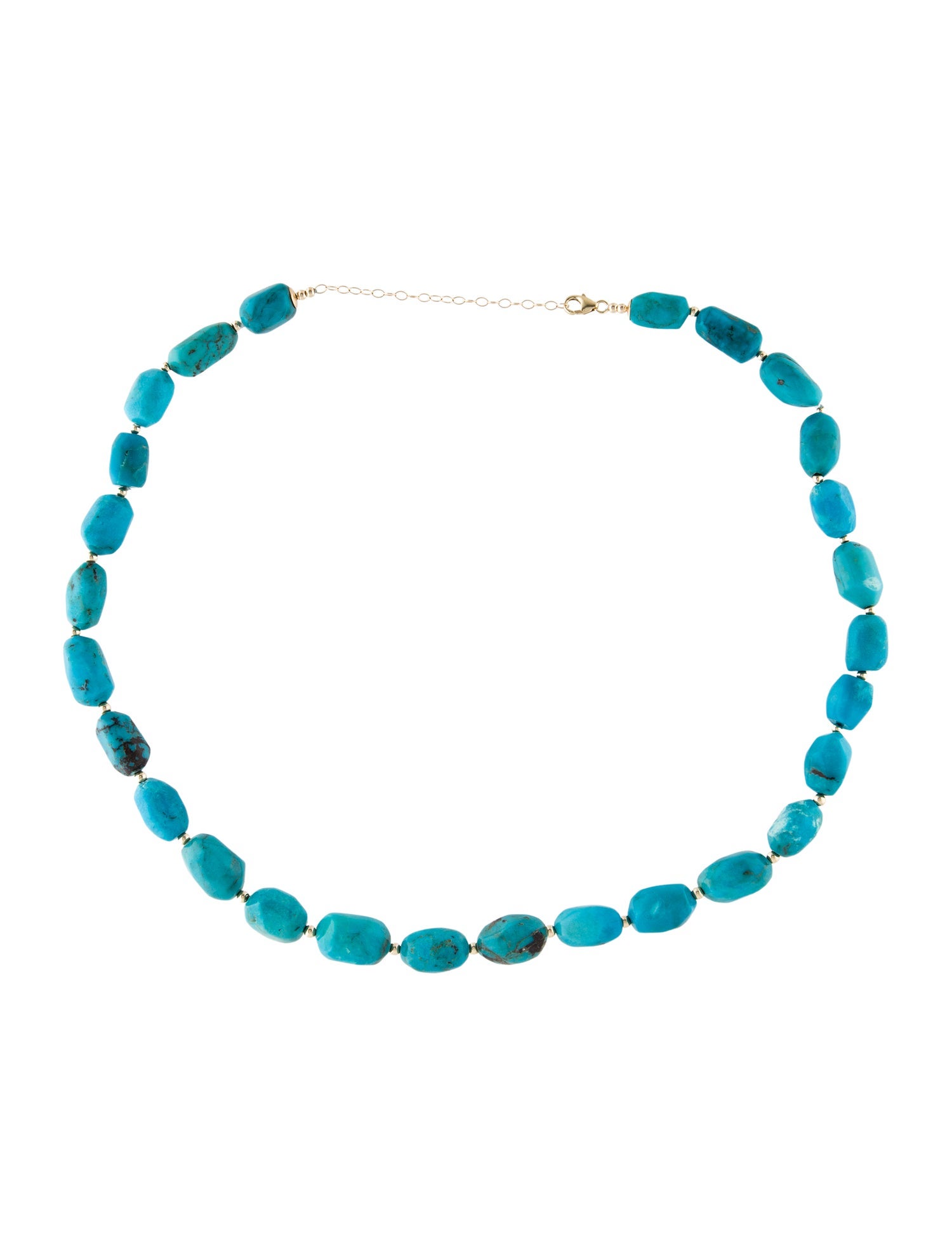 Necklace 14K Turquoise Bead Strand Necklace