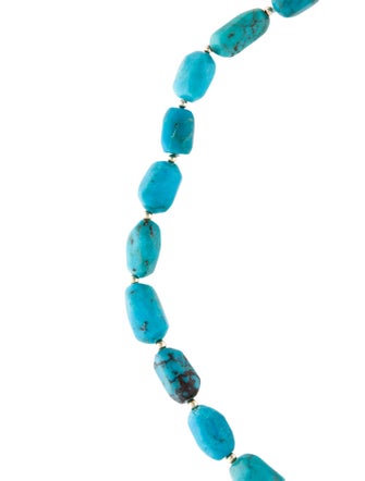 Necklace 14K Turquoise Bead Strand Necklace