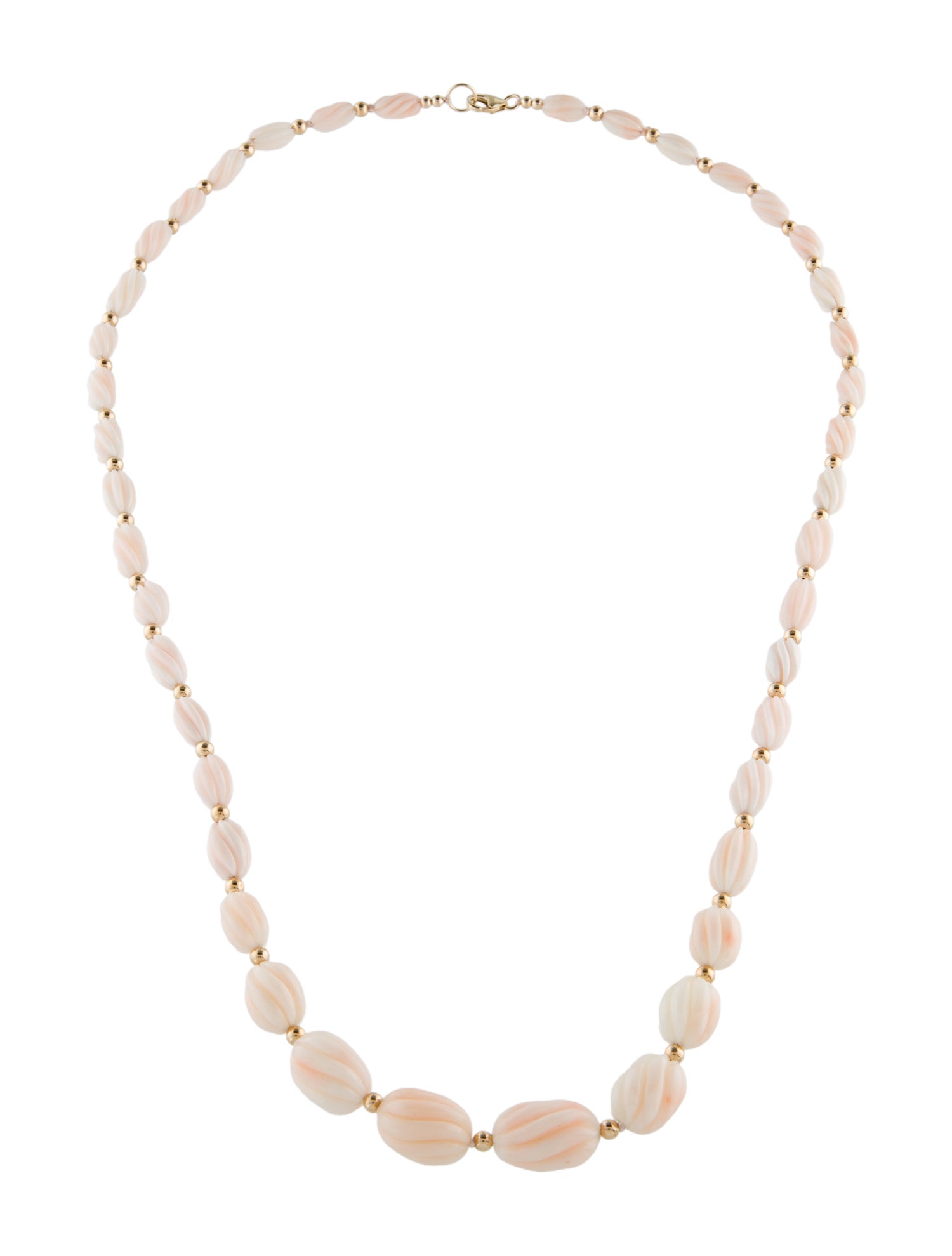 Necklace 14K Coral Bead Strand Necklace