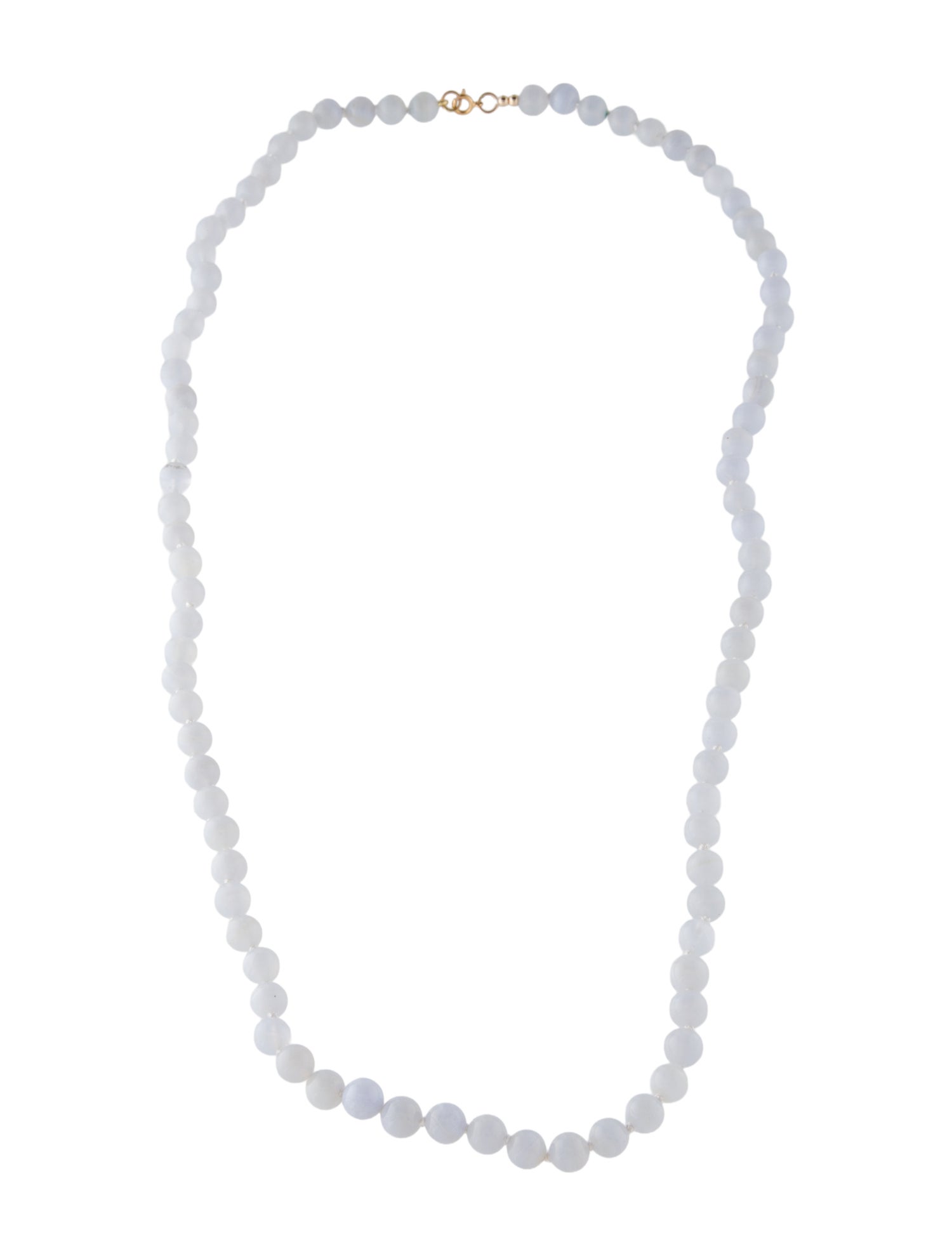 Necklace 14K Blue Lace Agate Beaded Necklace