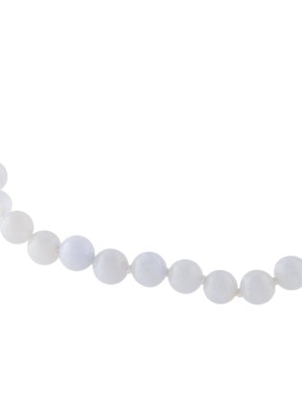 Necklace 14K Blue Lace Agate Beaded Necklace