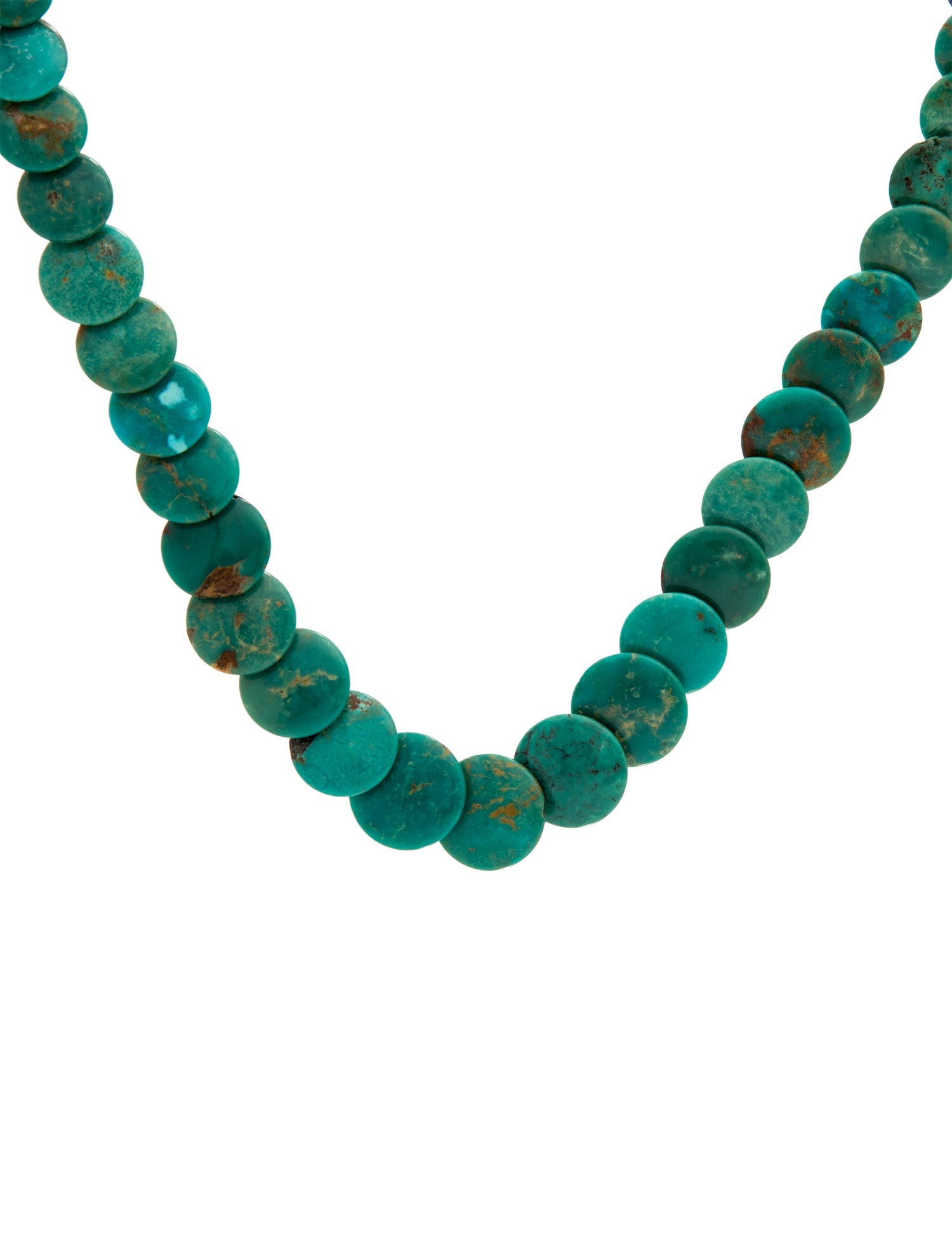 Necklace 14K Turquoise & Diamond Bead Strand Necklace