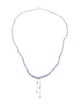 Necklace 14K Sapphire & Tanzanite Bead Strand Pendant Necklace