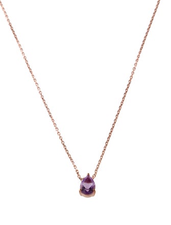 Necklace 10K 1.09ct Amethyst Pendant Necklace