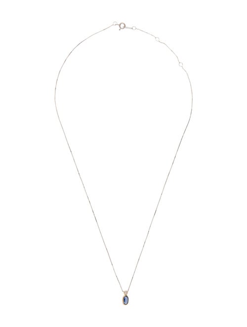 Necklace Sapphire & Diamond Pendant Necklace
