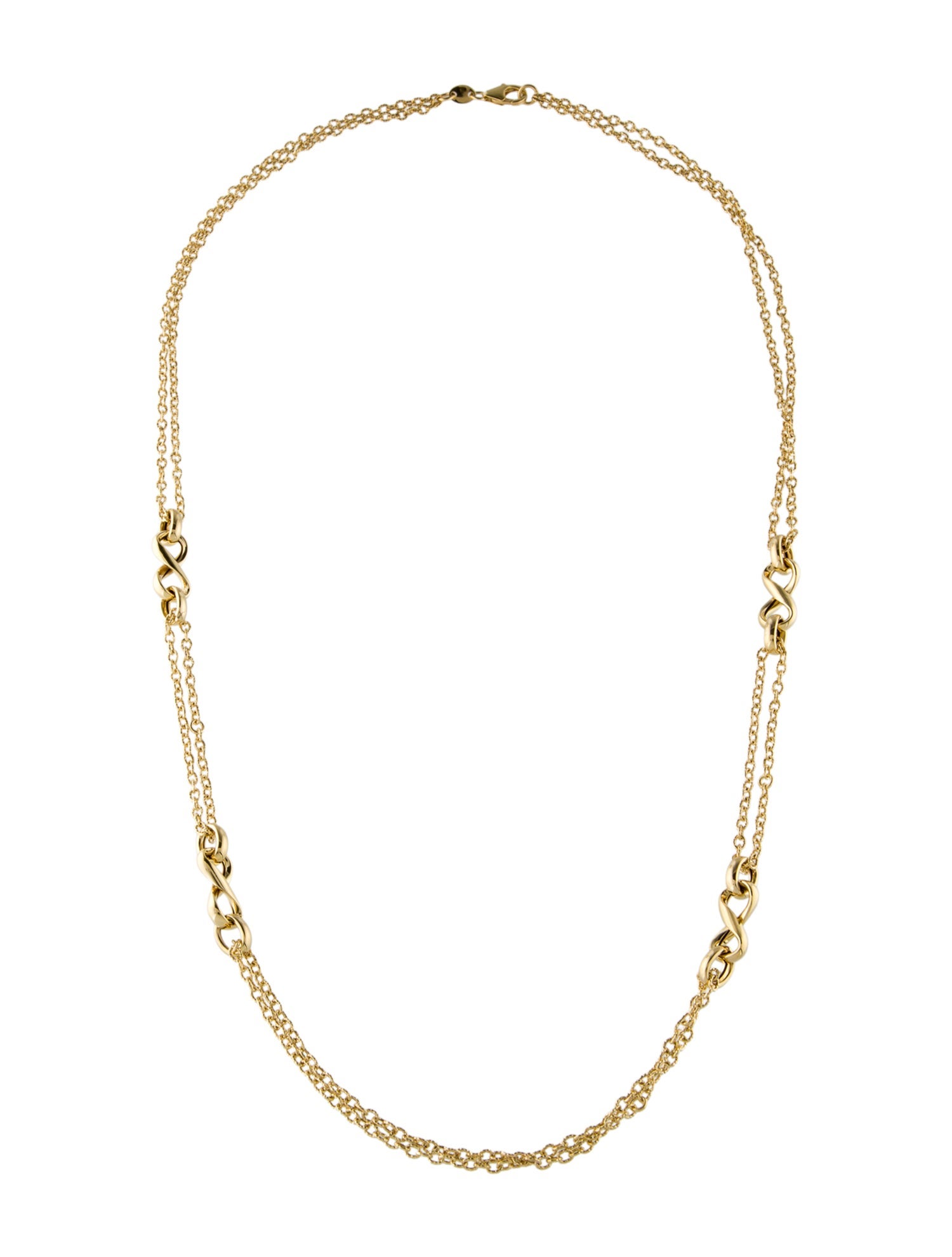 Necklace 10K Double Strand Station