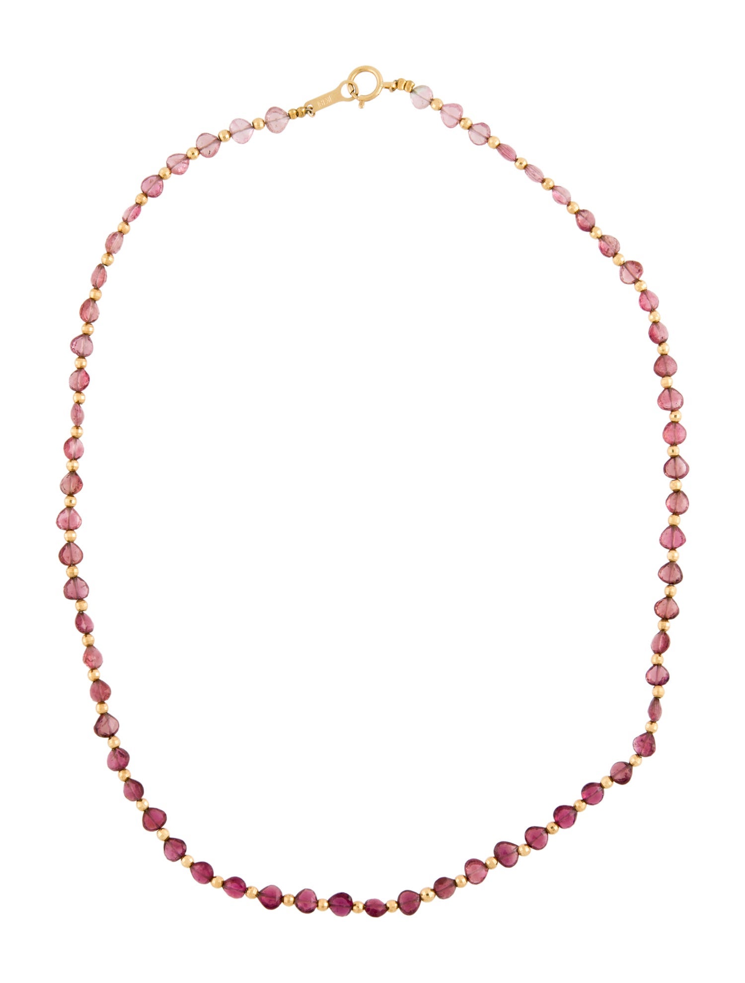 Necklace 18K Tourmaline Beaded