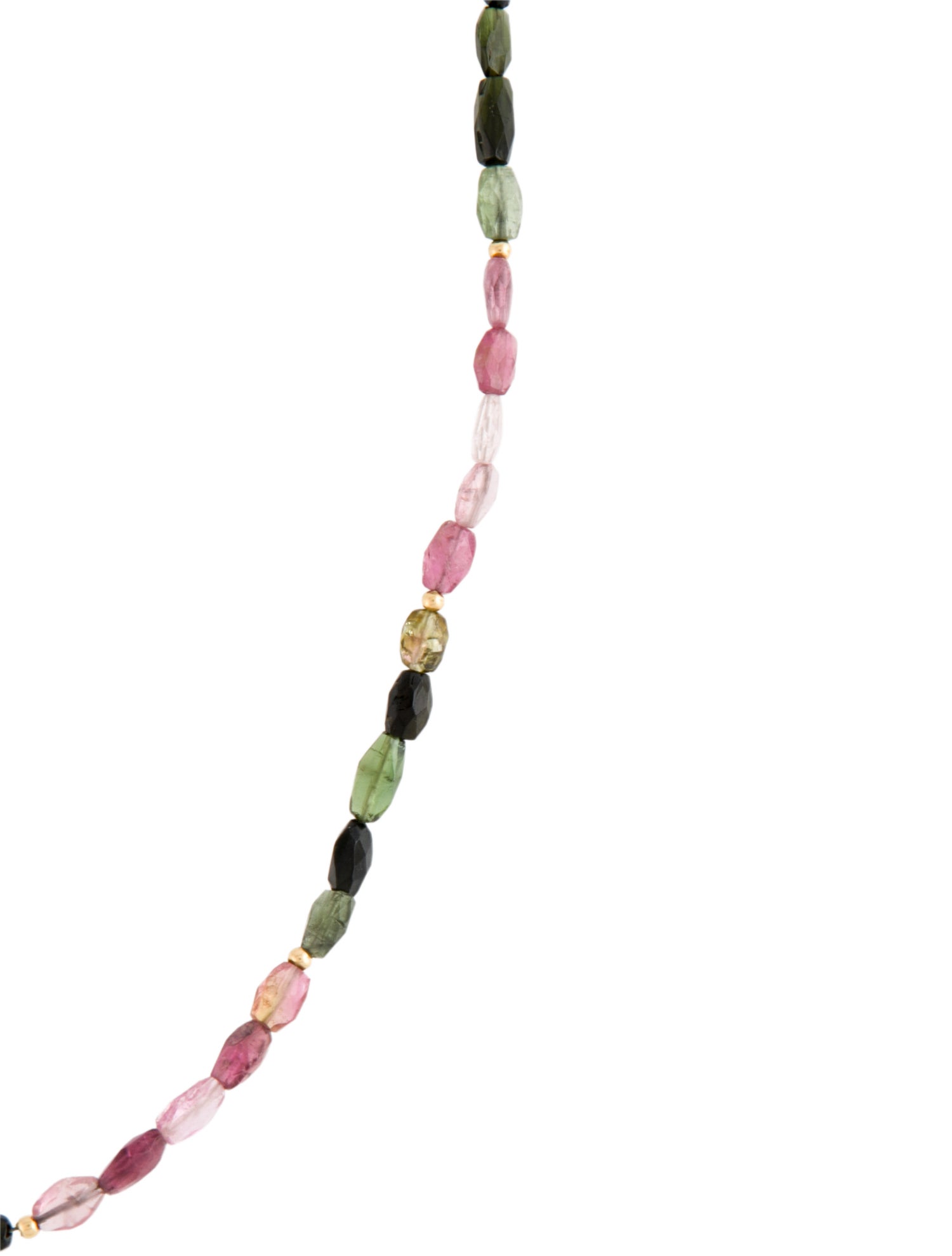 Necklace 18K Tourmaline Bead Strand