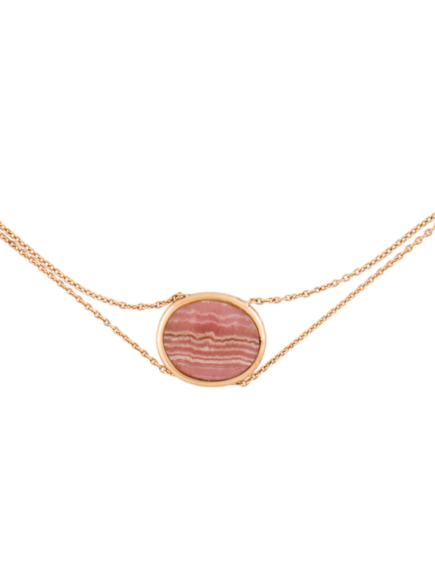 Necklace 18K 2.96ct Rhodochrosite Choker