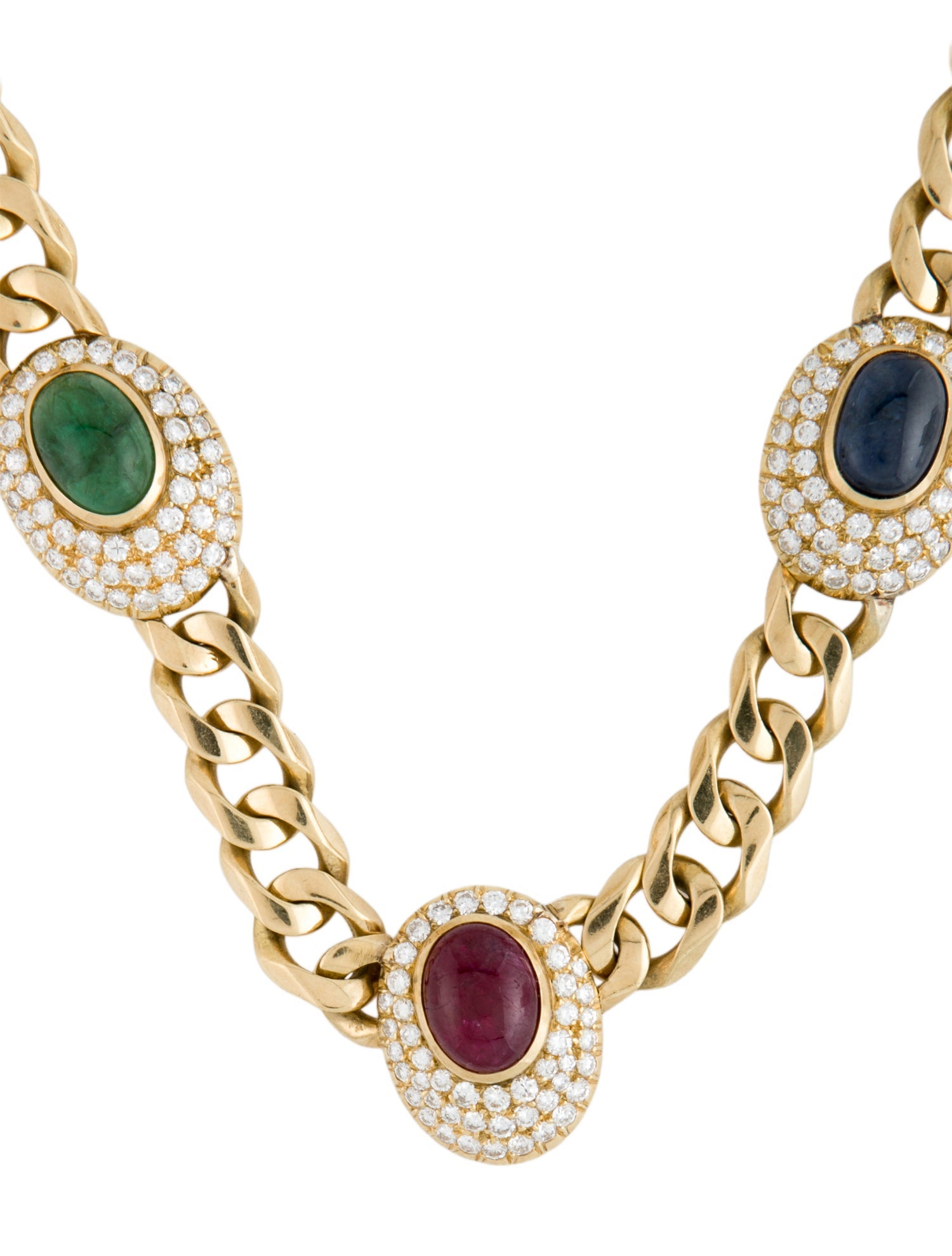 Necklace 18K Multistone & Diamond