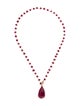 Necklace 14K Ruby Bead Pendant Necklace