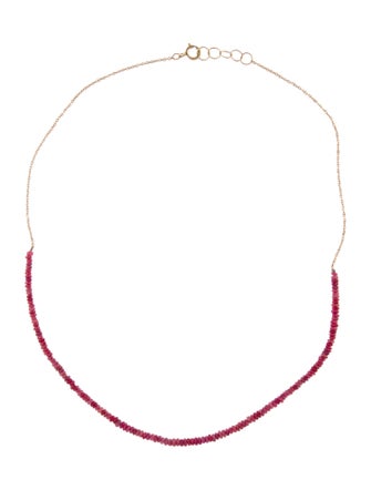 Necklace 10K Ruby Bead Necklace