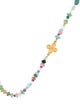 Necklace Pearl & Multistone Flower Bead Strand Necklace