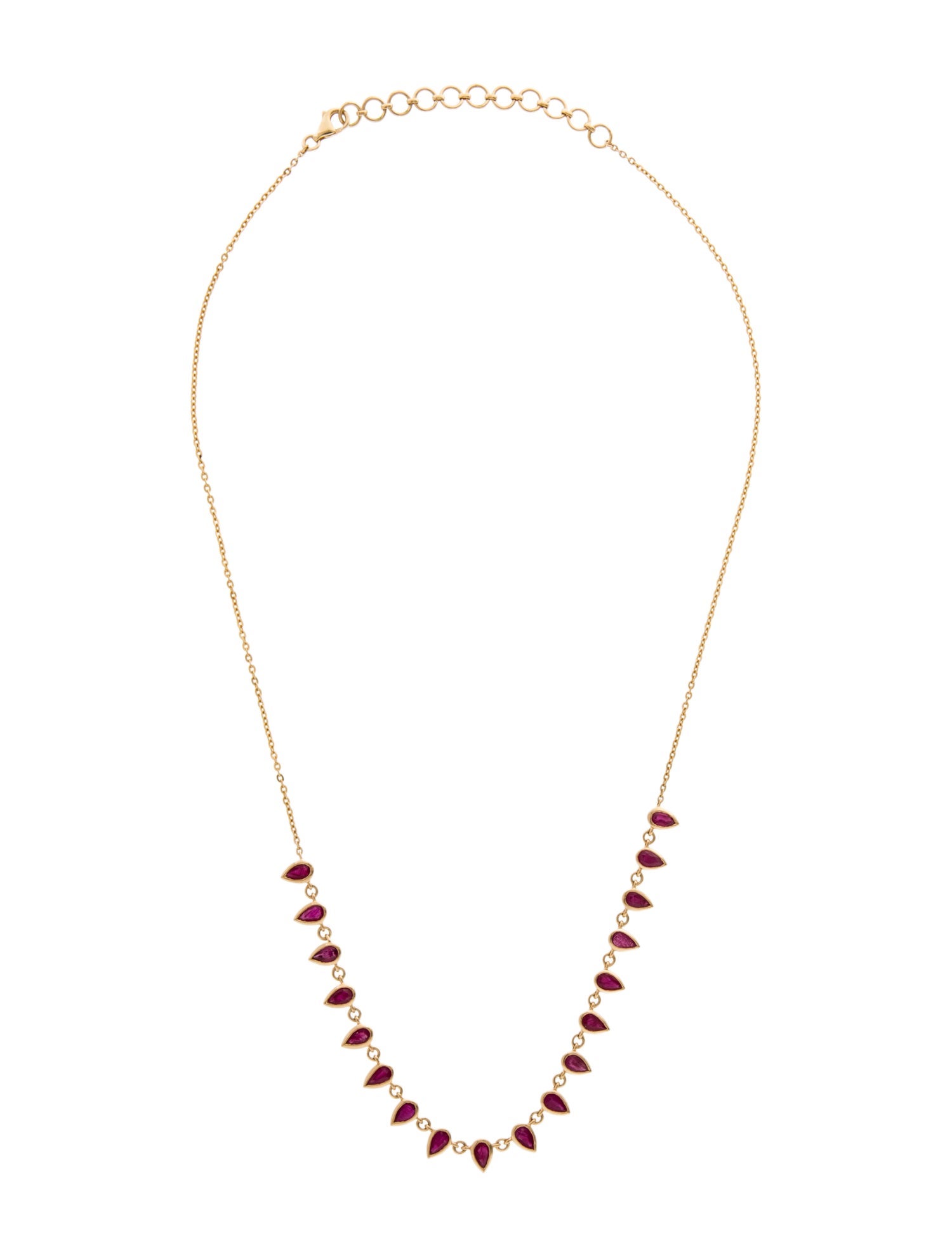 Necklace 18K 2.70ctw Ruby Station Necklace