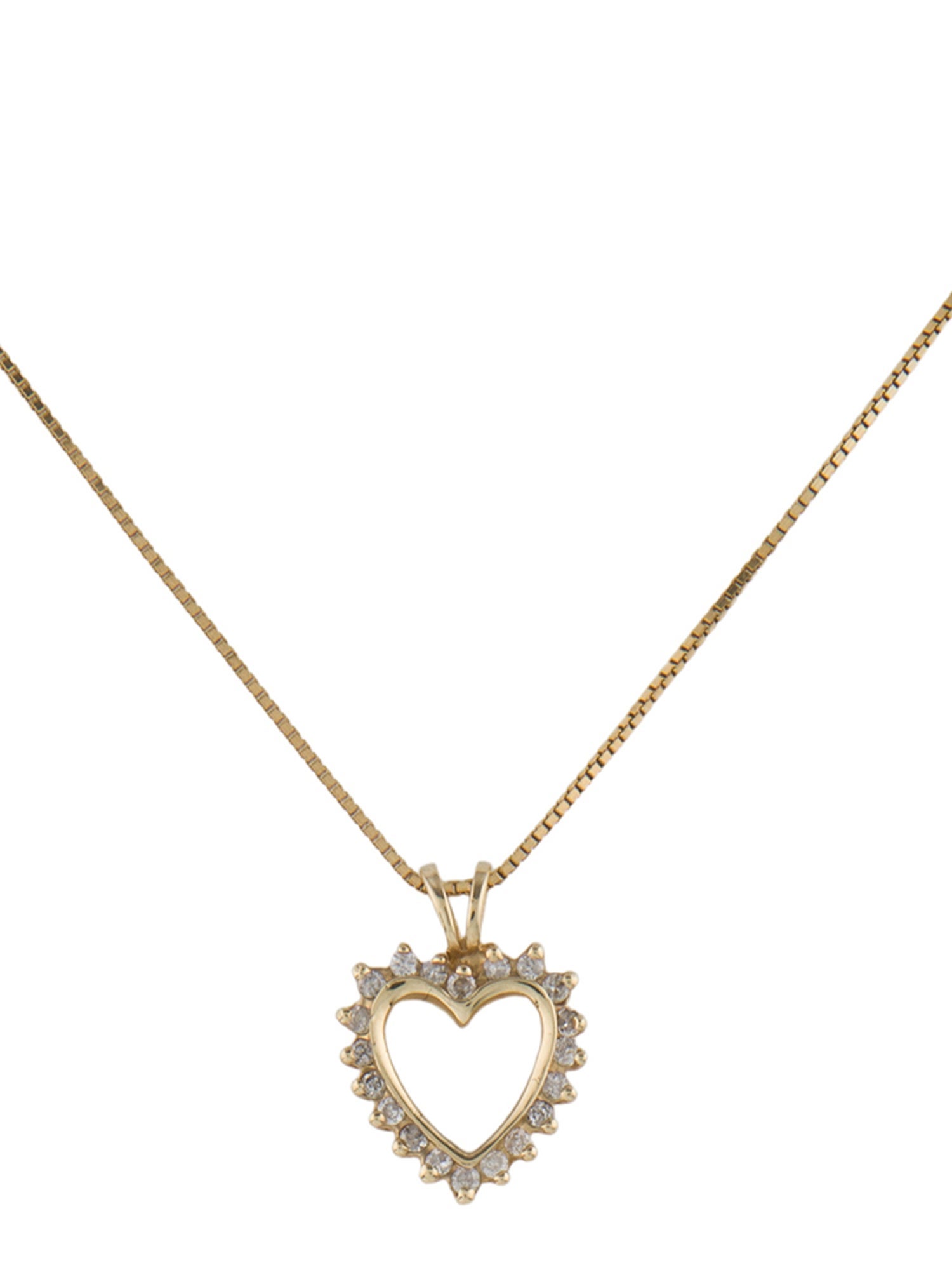 Necklace 14K Diamond Heart Pendant