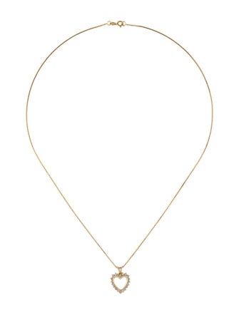 Necklace 14K Diamond Heart Pendant Necklace